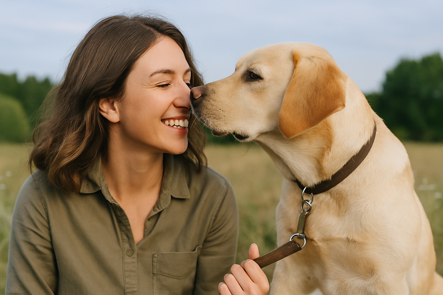 chica muy guapa labrador retriever fenrir espíritu canino